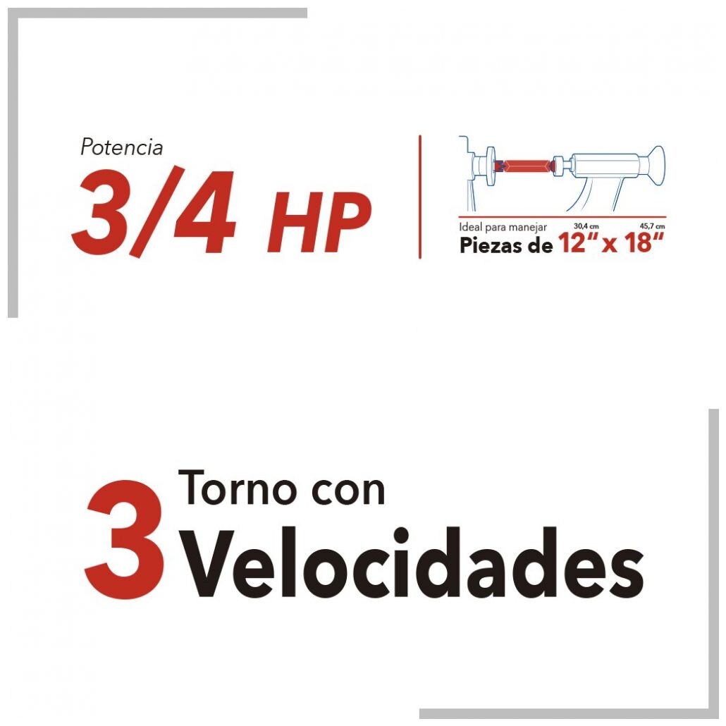 Torno de Banco para Madera de Velocidad Variable Dc-Wl458N Silverline