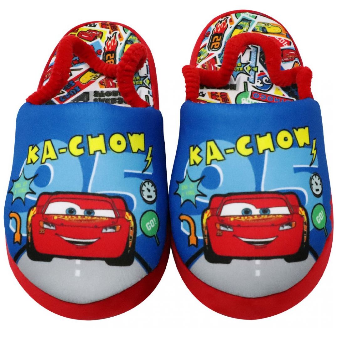 Pantufla con Elástico Rojo Cars para Niño