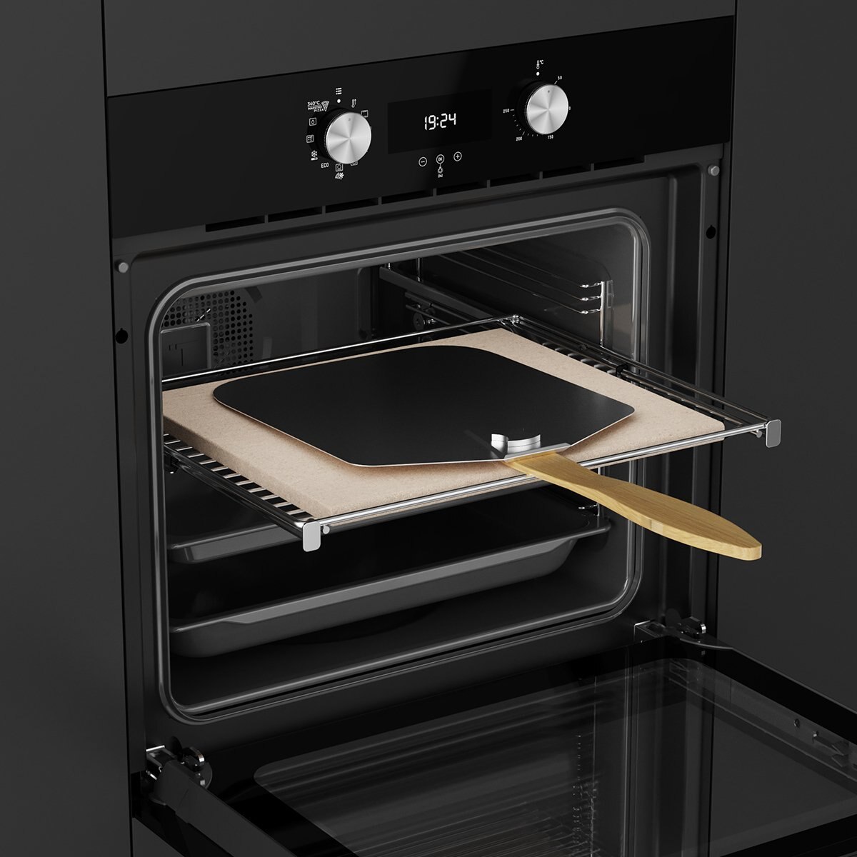 Horno Eléctrico Pirolítico Multifunción Surroundtemp con Función Especial Maestro Pizza Teka