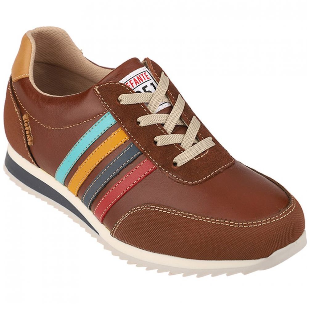 Tenis casual con agujeta 18-22 café elefante para niño - Sears