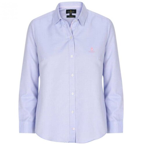 Camisa Básica Camisera Oxford Azul Manga Larga Royal Polo Club