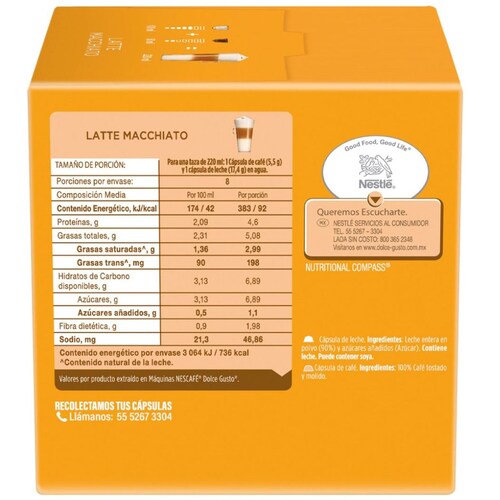 Cápsula Latte Mac Dolce Gusto
