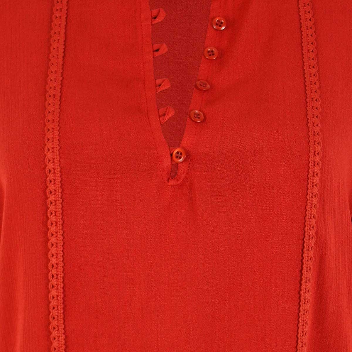 Blusa Manga Larga Cuello V Diseño Lisa Shedron Just By Basel