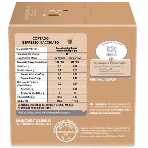 Cápsula Nescafe Dolce Gusto Cortado Espresso Macc