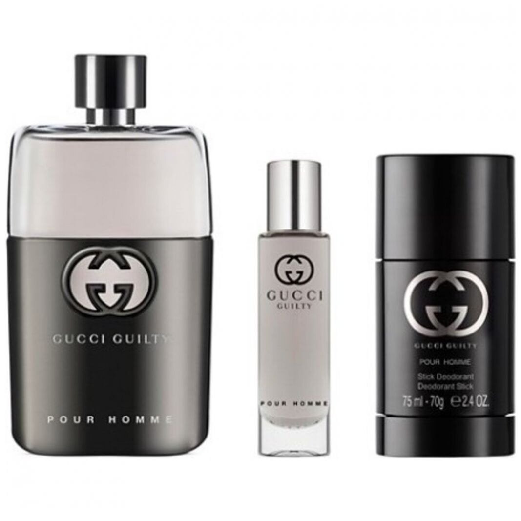 Estuche Caballero Gucci Guilty Edt90Ml Mini15Ml Desodorante 75Ml