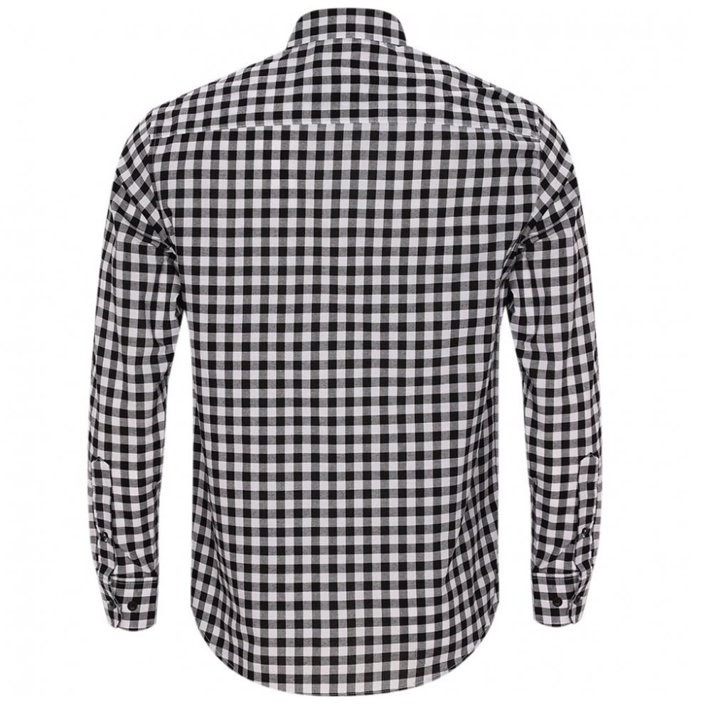 Camisa cuadros negra y blanca hombre deals