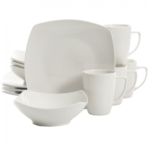 Vajilla Zen Buffetware de 12 Piezas de Cerámica Blanco Gibson Home