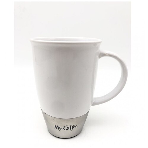 Taza Viaje Cerámica Metal Blanco  Mr. Coffee
