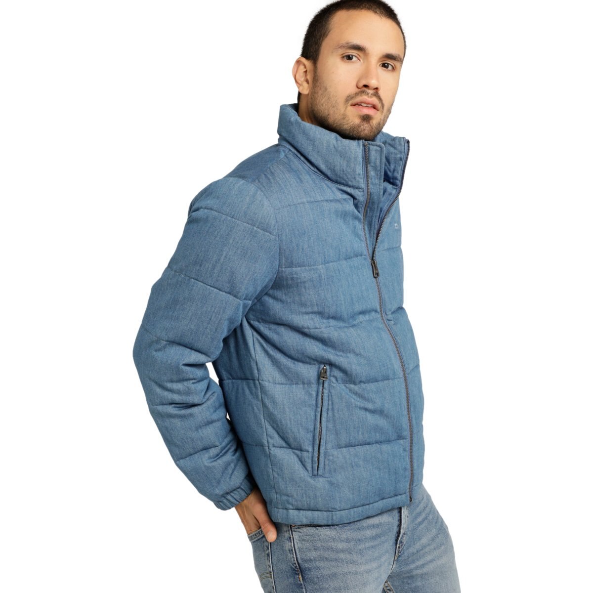 Chamarra Levi s Denim Stand Collar Puffer Modelo Elo 594910096