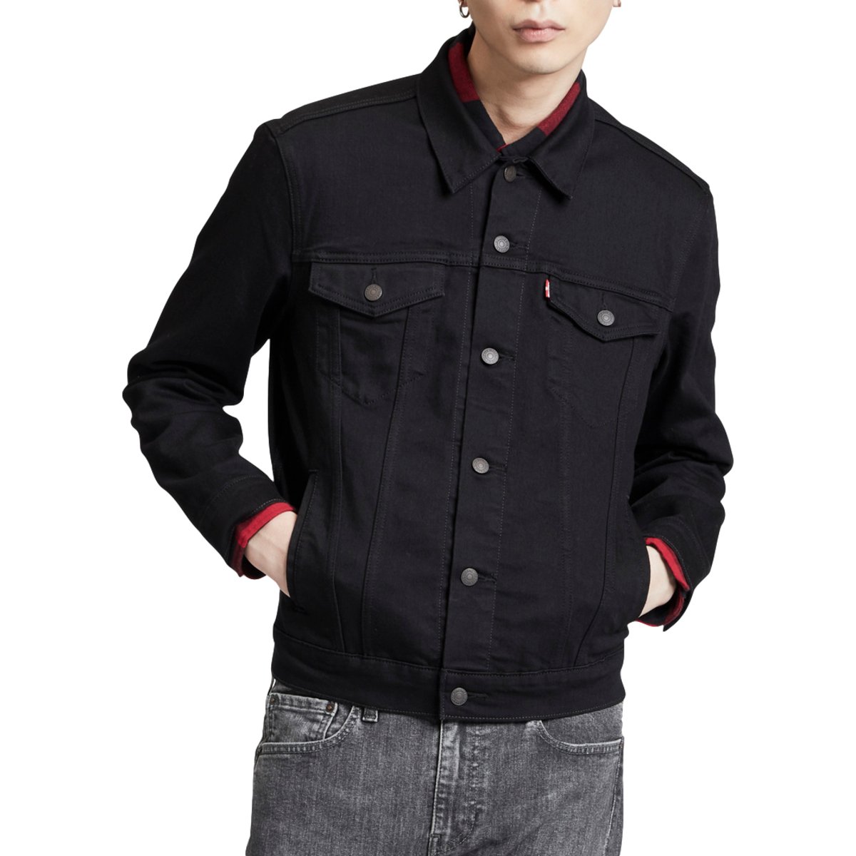 Chamarras de mezclilla para hombre online levis