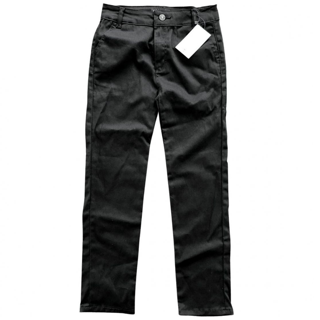 Pantalon Tipo Dockers Gabardina Modelo 1128 Negro para Nino