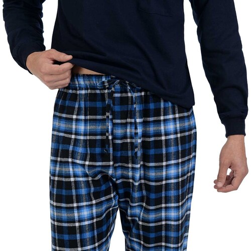 Pijama Franela Combinada Cuadros Carlo Corinto Modelo Elo 2127 para para Hombre