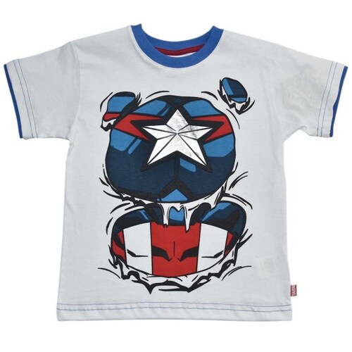 Playera Manga Corta Del Capitán América 0Prav20  Marvel para Niño