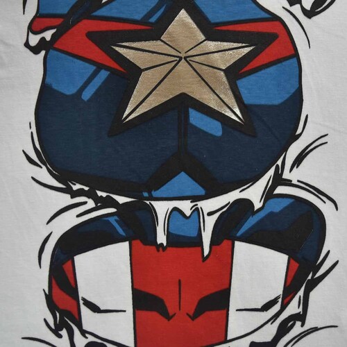 Playera Manga Corta Del Capitán América 0Prav20  Marvel para Niño