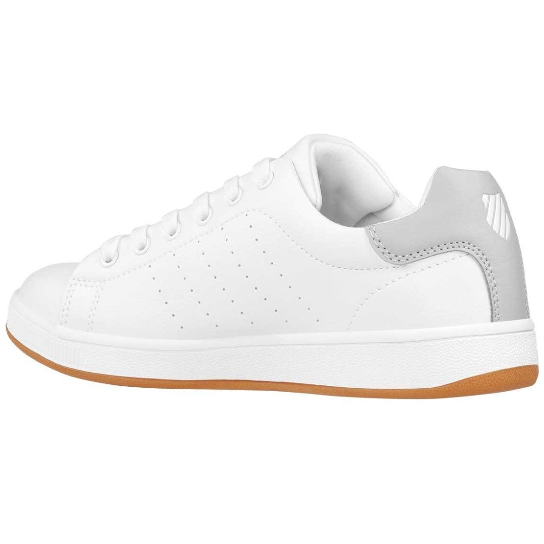 Tenis blancos con discount agujetas de color