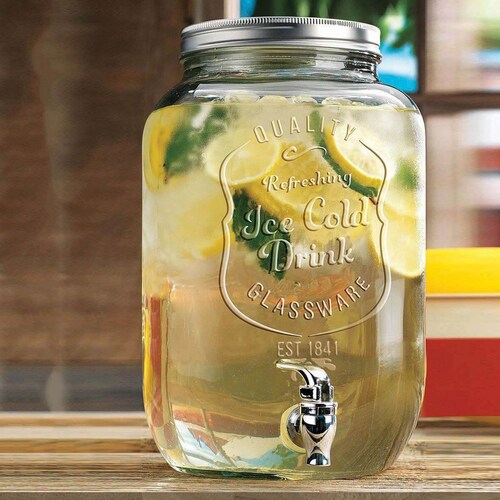 Dispensador de Bebidas con Tapa Metálica Capacidad 4 L Good & Good
