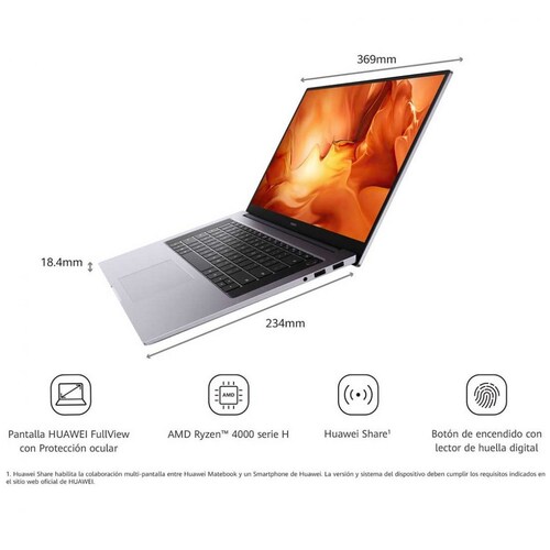 Laptop Matebook D16 R5 16 512 Bocina