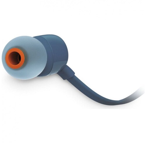 Auricular jbl T110 Microfono Cable Plano Azul - La Medica