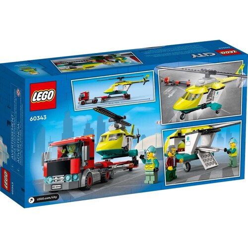 Transporte Del Helicóptero de Rescate Lego City Great Vehicles