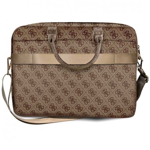 Portafolio 15" Guess Logo 4G Metal Café
