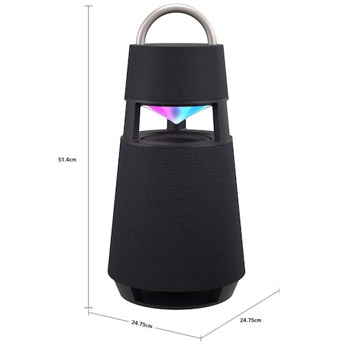 LG Xboom 360 Rp4 - Bocina Bluetooth Portátil con Sonido 360° e Iluminación- Negro