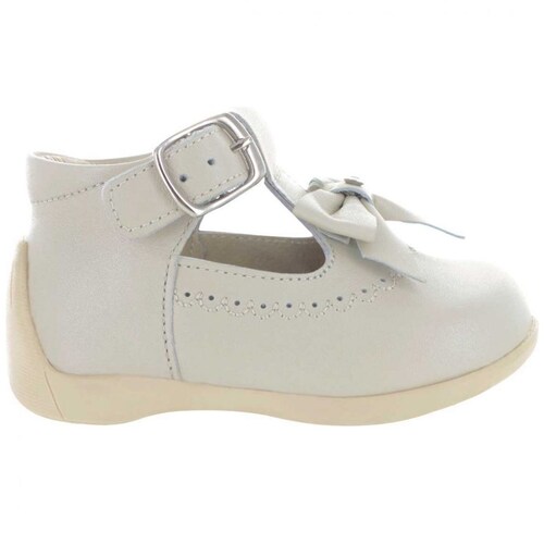 Zapato para niña blanco con moño – Mini Burbujas
