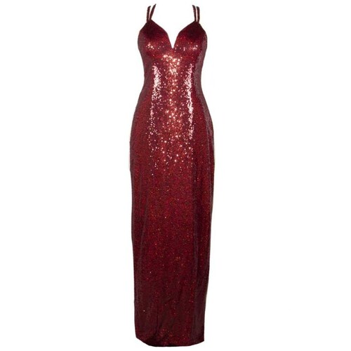 Vestido Largo Escote Corazón de Bordado con Lentejuela Philosophy Jr Nights para Mujer