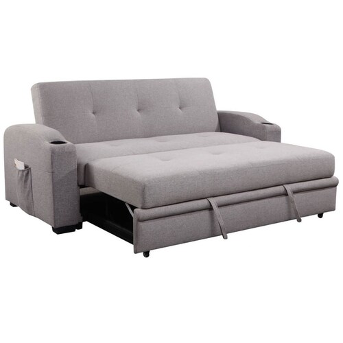 Sofá Cama Reena con Porta Vasos Gris Lottus