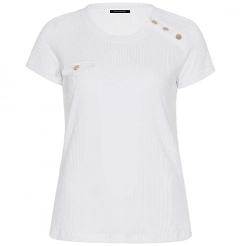 Blusa Lisa Manga Corta  Bolsa al Frente Apostrophe para Mujer Petite
