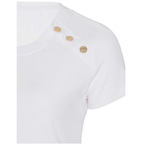 Blusa Lisa Manga Corta  Bolsa al Frente Apostrophe para Mujer Petite