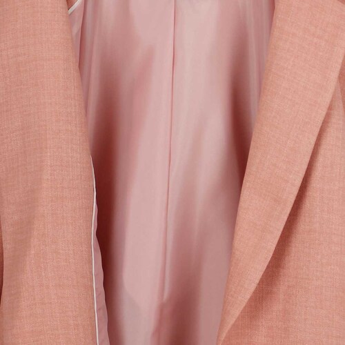 Saco Rosa Cuello con Solapa Diseño Liso Elle