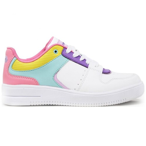 Tenis con Agujeta 22-25 Blanco Verde Aqua Rosa Court para Niña
