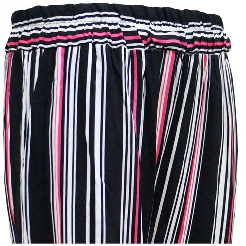 Pantalón a Rayas Corte Amplio Cafeina