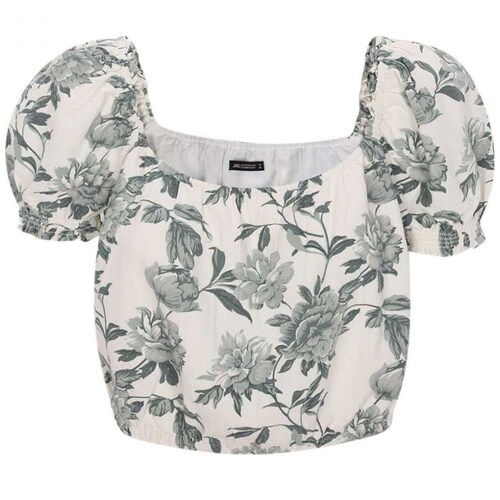 Blusa Manga Corta Estampada en Flores Jeanious
