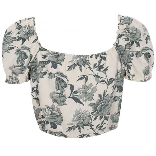 Blusa Manga Corta Estampada en Flores Jeanious