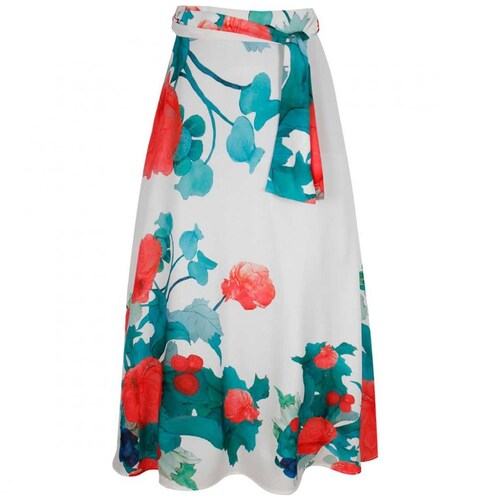 Falda Amplia Diseño Estampado Basel