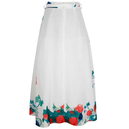 Falda Amplia Diseño Estampado Basel