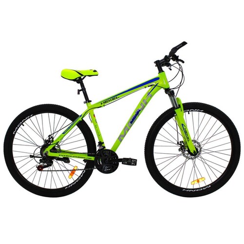 Bicicleta Hekel Aluminio con Susp - Delantera R - 29 21 Vel Amarilla Neon
