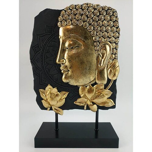 Cara Dorado de Buda con Base Negro Poli Sears Mexcio