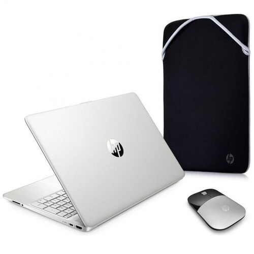 Laptop Hp 15-Ef1071Wm Ath 4 128 +Mouse Sleve Silver