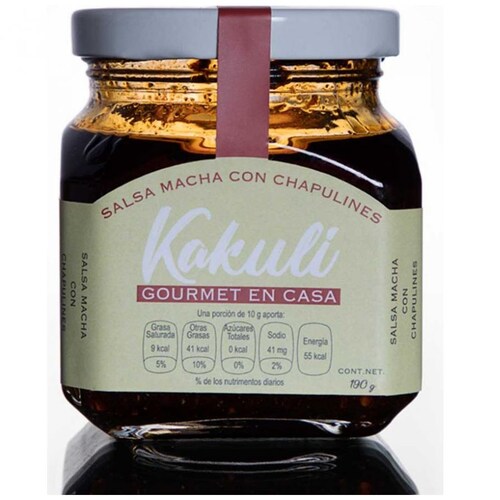Salsa Macha con Chapulines Kakuli