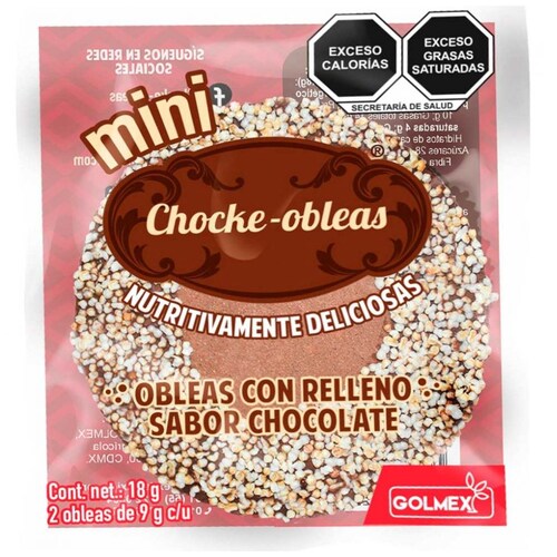 Oblea de Chocolate con Relleno Sabor a Chocolate