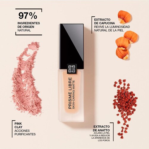 Base de Maquillaje Líquida Matificante Givenchy Prisme 24 Horas de Duración. 4- W307
