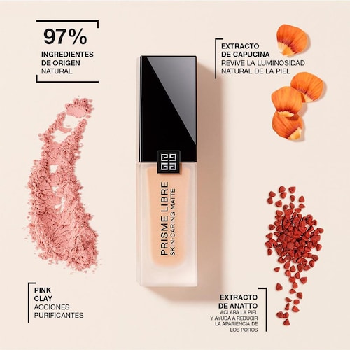 Base de Maquillaje Líquida Matificante Givenchy Prisme 24 Horas de Duración. 5-N335