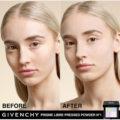 Givenchy Prisme Libre Pressed Powder, Polvo Compacto Traslucido Matificante N01 Mousseline Pastel