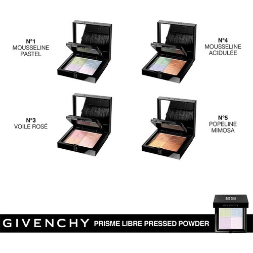 Givenchy Prisme Libre Pressed Powder, Polvo Compacto Traslucido Matificante N05 Popeline Mimosa