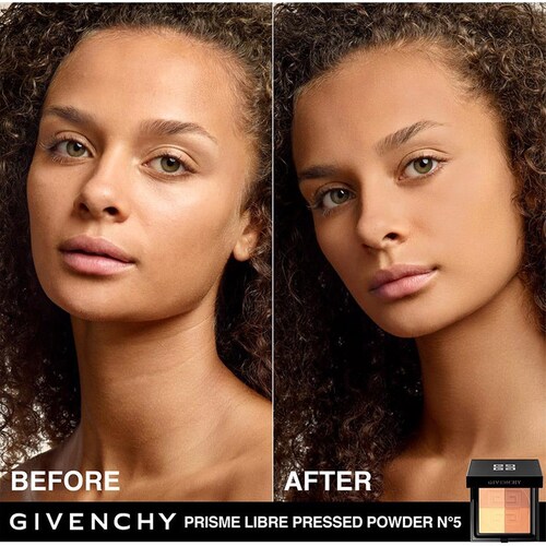 Givenchy Prisme Libre Pressed Powder, Polvo Compacto Traslucido Matificante N05 Popeline Mimosa
