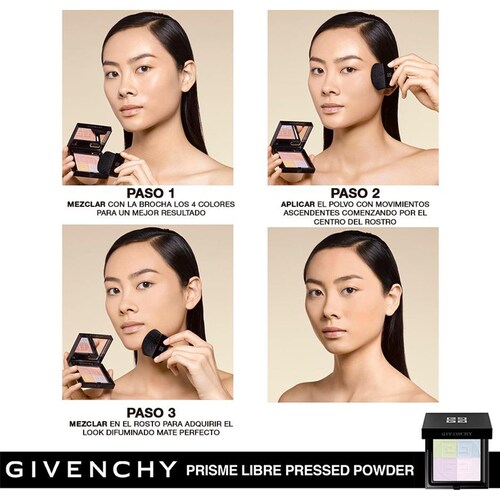 Givenchy Prisme Libre Pressed Powder, Polvo Compacto Traslucido Matificante N05 Popeline Mimosa