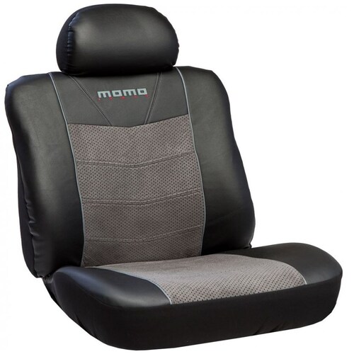 Fundas Cubre Asiento Momo Negro/ Gris