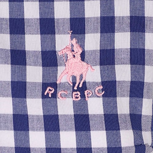 Camisa Manga Larga a Cuadros Azul Royal Polo Club para Mujer Petite